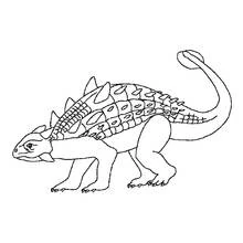 Dibujo de Anquilosaurio caminando para colorear