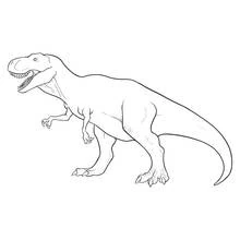 Dibujo de Tiranosaurio caminando para colorear