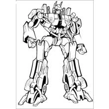 Dibujo de Transformers robot de pie en posición firme para colorear Dibujo de Transformers robot de pie en posición firme para colorear