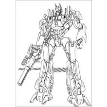 Dibujo de Optimus Prime listo para el combate para colorear Dibujo de Optimus Prime listo para el combate para colorear