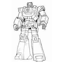 Dibujo de Robot con emblema de facción en el torso para colorear Dibujo de Robot con emblema de facción en el torso para colorear