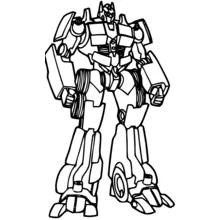 Dibujo de Transformers robot de pie para colorear Dibujo de Transformers robot de pie para colorear