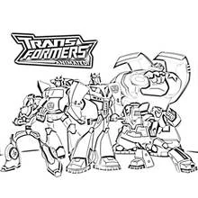 Dibujo de Transformers Animated el equipo reunido para colorear Dibujo de Transformers Animated el equipo reunido para colorear