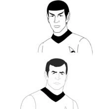 Dibujo de Retratos de Spock y McCoy para colorear
