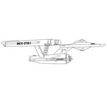 Dibujo de La nave USS Enterprise NCC-1701 para colorear