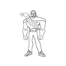 Dibujo de Guerrero klingon de pie en posición firme para colorear