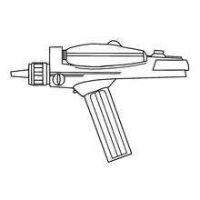 Dibujo de Pistola fáser de Viaje a las Estrellas para colorear