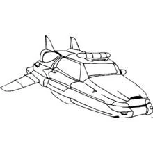 Dibujo de Nave lanzadera futurista de Viaje a las Estrellas para colorear
