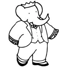 Babar - Dibujos para colorear gratis