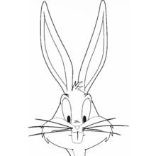 Dibujo de Bugs Bunny de cerca para colorear