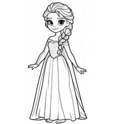 Elsa - Dibujos para colorear gratis