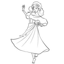 Esmeralda - Dibujos para colorear gratis