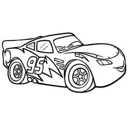Dibujo de Flash McQueen coche de carreras número 95 para colorear