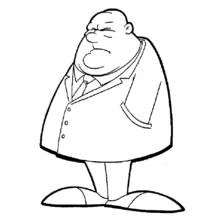 Dibujo de Gadget Inspector: el jefe de pie con traje para colorear Dibujo de Gadget Inspector: el jefe de pie con traje para colorear