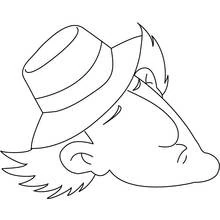 Dibujo de Gadget Inspector con su sombrero característico para colorear Dibujo de Gadget Inspector con su sombrero característico para colorear