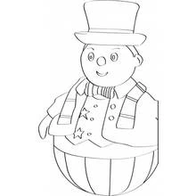 Dibujo de Noddy con su sombrero alto y chaleco de estrellas para colorear