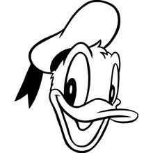 Dibujo de Pato Donald de cerca con su gorro de marinero para colorear