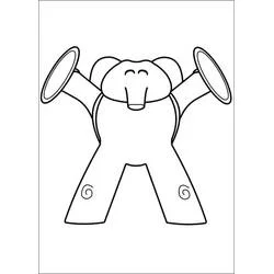 Dibujo de Elly con los brazos en forma de trompeta para colorear