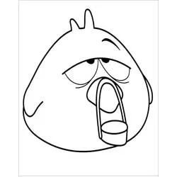 Dibujo de Pocoyó Dodoloiseau cara de pájaro somnoliento para colorear