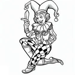 Arlequín - Dibujos para colorear gratis