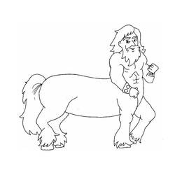 Dibujo de Centauro de barba larga posando con orgullo para colorear Dibujo de Centauro de barba larga posando con orgullo para colorear
