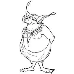 Dibujo de Duende cerdo de pie orgulloso para colorear