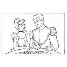 Dibujo de Príncipe y princesa apoyados en un balcón para colorear Dibujo de Príncipe y princesa apoyados en un balcón para colorear