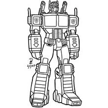 Dibujo de Robot de pie de frente para colorear