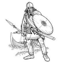 Vikingo - Dibujos para colorear gratis