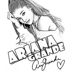 Ariana Grande - Dibujos para colorear gratis