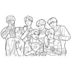 BTS - Dibujos para colorear gratis