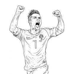 Cristiano Ronaldo - Dibujos para colorear gratis