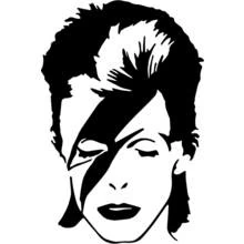 Dibujo de David Bowie con el rayo de Aladdin Sane para colorear Dibujo de David Bowie con el rayo de Aladdin Sane para colorear