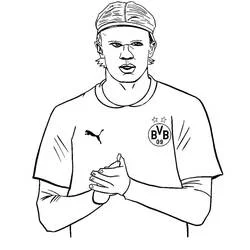 Erling Haaland - Dibujos para colorear gratis