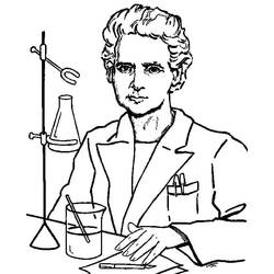 Marie Curie - Dibujos para colorear gratis