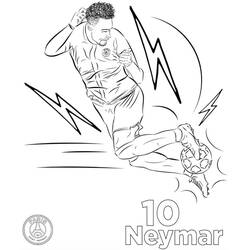 Neymar - Dibujos para colorear gratis