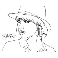 Taylor Swift - Dibujos para colorear gratis