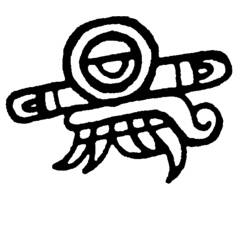 Dibujo de Glifo del signo del día azteca para colorear