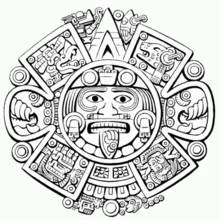 Mitología Azteca - Dibujos para colorear gratis