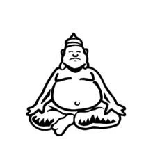 Dibujo de Buda sentado en meditación para colorear