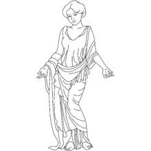 Dibujo de Venus con una toga drapeada para colorear Dibujo de Venus con una toga drapeada para colorear