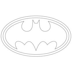 Dibujo de Batman logo dentro de un marco ovalado para colorear Dibujo de Batman logo dentro de un marco ovalado para colorear