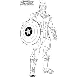 Capitán América - Dibujos para colorear gratis Capitán América - Dibujos para colorear gratis