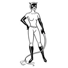 Dibujo de Gatúbela posando con su látigo para colorear