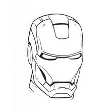 Dibujo de Casco de Hombre de Hierro de frente para colorear