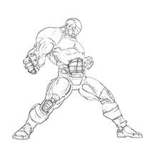 Dibujo de Hombre de Hierro con piernas separadas para colorear