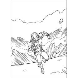 Dibujo de Hombre Hormiga corriendo por un paisaje rocoso para colorear