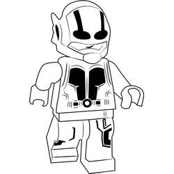 Dibujo de Hombre Hormiga minifigura Lego de pie para colorear