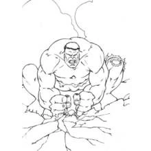 Dibujo de Hulk rompiendo el suelo para colorear Dibujo de Hulk rompiendo el suelo para colorear