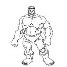 Dibujo de Hulk enfadado con las cejas fruncidas para colorear Dibujo de Hulk enfadado con las cejas fruncidas para colorear